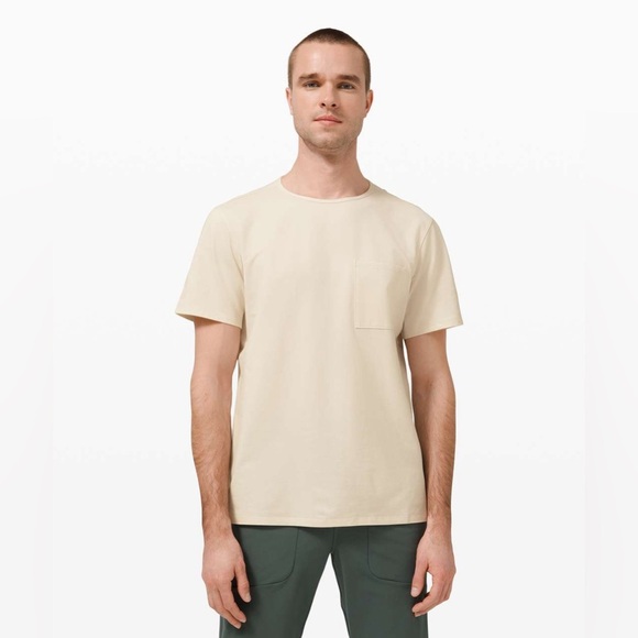 Lululemon Pocket Relaxed Fit Tee  medium Casual minimalist neutral athletic - Picture 1 of 5